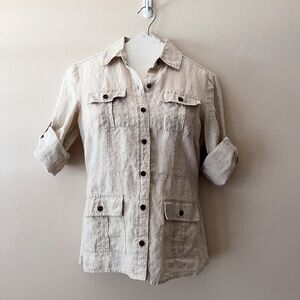 Michael Kors Womens Linen Shirt in XS